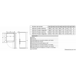 BALAY COMBI 203Cm. (Cla.E) 3KFE776XE 203x70 NF DSP 236959