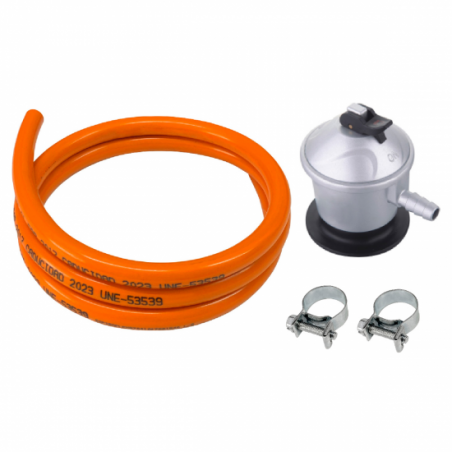 VITROKITCHEN REGULADOR GAS KIT500 + 1,5M TUB + 2ABRA. 253112