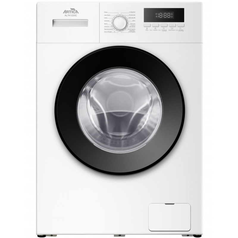 Lavadora Artica AQUALINE7CB - 7 kg, 1200 rpm, Clase C, Display, 62 dB, Blanca 257035