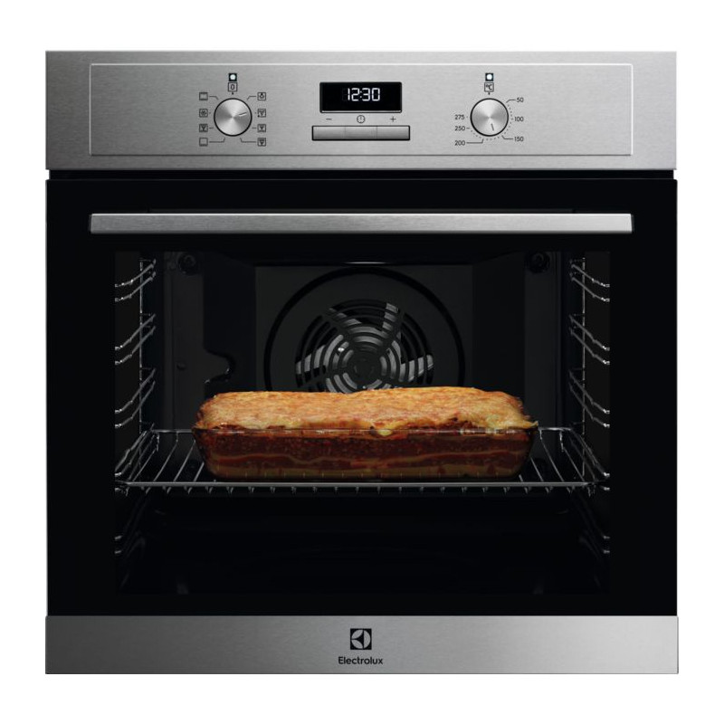 ELECTROLUX Horno (Cla.A) multifuncion EOF3H50BX, 65 litros, 7 funciones, display LED, carril telescopico 250632