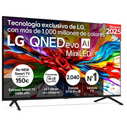TV LG 65" MiniLED 65QNED92A6A - 4K Ultra HD, Smart TV WebOS, AI Sound Pro 40W, HDR10 289404