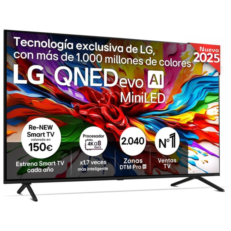 TV LG 65" MiniLED 65QNED92A6A - 4K Ultra HD, Smart TV WebOS, AI Sound Pro 40W, HDR10 289404