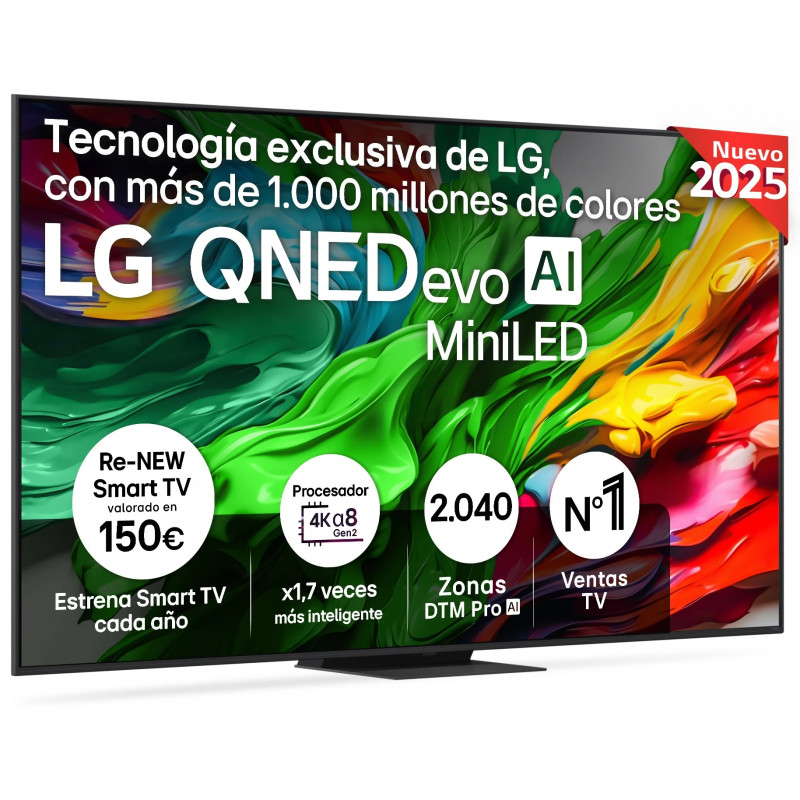 TV LG 86" QNED MiniLED 86QNED86A6A - 4K Ultra HD, WebOS 25, Dolby Digital 20W, HDR10 283094