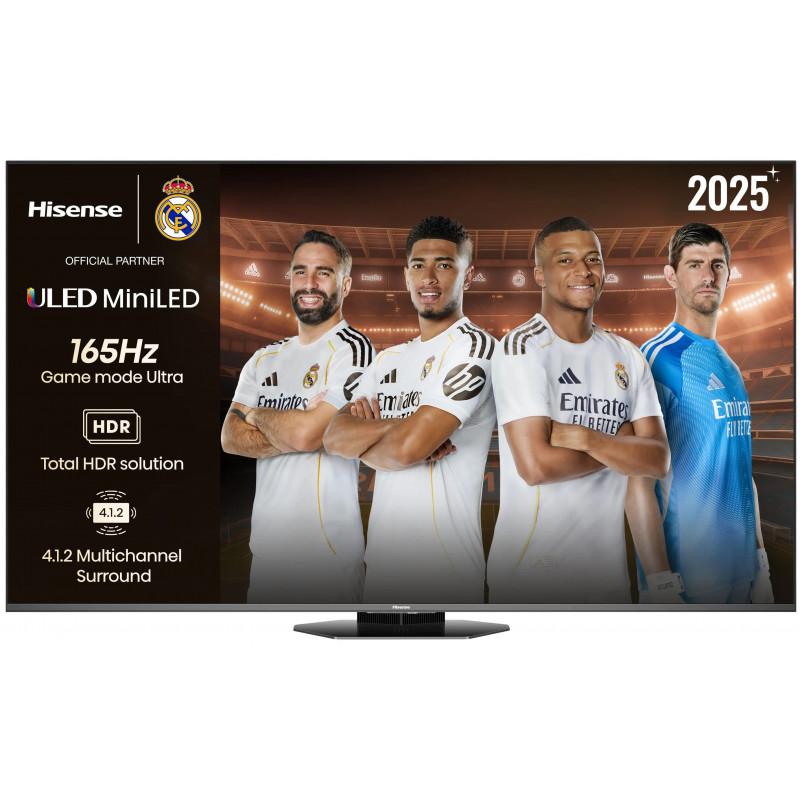 TV Hisense 65" MiniLED 65U8Q - 4K Ultra HD, Smart TV, 165 Hz, 50 W RMS, HDR10+ Adaptive 284982