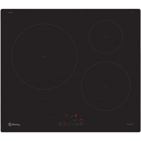 Placa Inducción Balay 3EB865ERS - 3 Zonas (Zona 28cm), 17 Potencias + Turbo, Programable, Memoria 237466