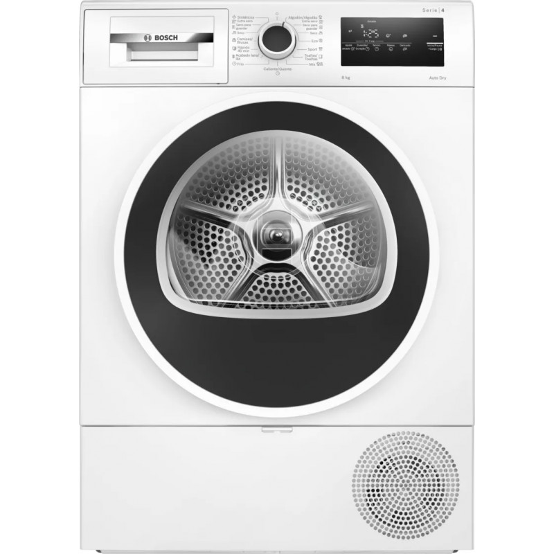 Secadora Bomba de Calor Bosch WTR85V00ES - 8 kg, 62 dB, Clase D, 7 programas, Blanco 287290