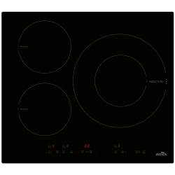 Placa Inducción Artica AEI63223 - 3 Zonas, 32 cm, 7400 W, Booster, 9 Niveles, Negro 265770