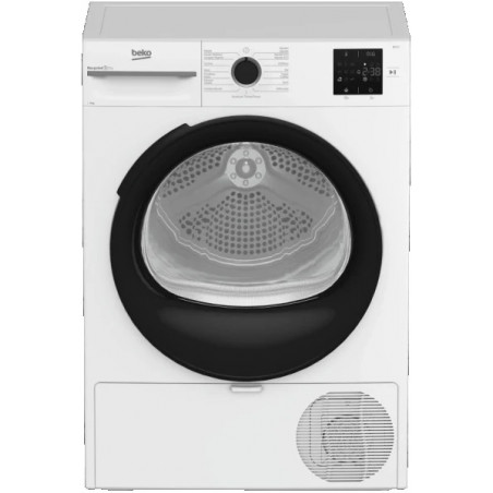 BEKO Secadora Bomba de Calor BM3T38230WB - 8 kg, 15 Programas, Clase D, Blanco
