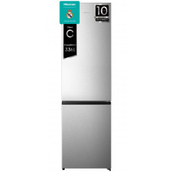 Frigorífico Combi Hisense RB440N4ACC - Clase C, No Frost, 202x60x58, Multi-Air Flow, 336 L, Inox