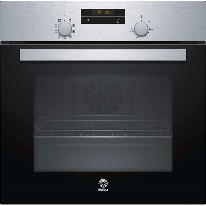 Horno Balay 3HB2030X0 - A, 66L, Hidrolítica Control Comfort, 7 Funciones, Display Táctil, Ventilador, Inox, Negro 226821