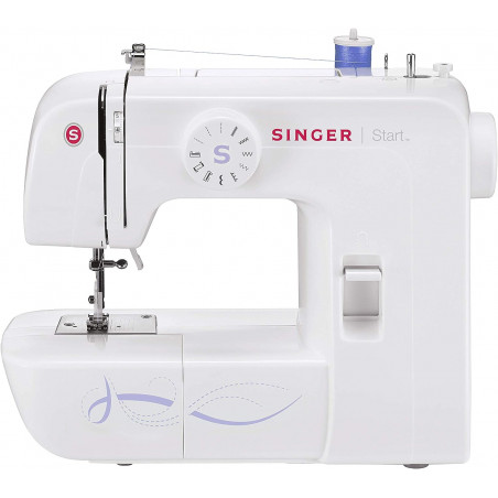 Maquina de coser Singer 1306 - 6 puntadas, eléctrico, sector largo de puntada, blanco y morado 265239