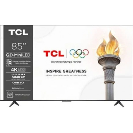 TV LED TCL 85" MiniLED 85C6K - 4K Ultra HD, Google TV, Sonido ONKYO 40 W, 144 Hz, HDR10+ 282708
