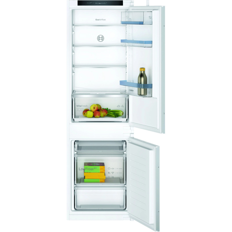 BOSCH Frigorífico Combi Integrable Bosch KIV86VSE0 - Clase E, 267 litros, 177x55 cm, Low Frost, Blanco