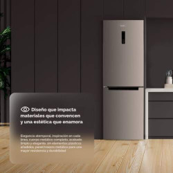 Frigorífico Combi Artica AEFC188601EDXH - 185 x 60 cm, 323L, No Frost, Clase E, Inox 282573