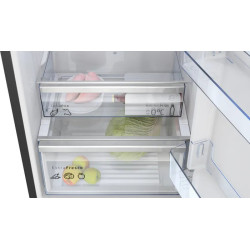 Frigorífico Combi Balay 3KFD855NI - 203x60cm, 368 litros, No Frost, Clase D, Cristal Negro 288481