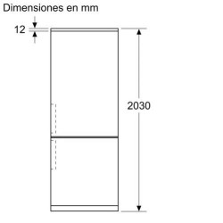 Frigorífico Combi Balay 3KFD855NI - 203x60cm, 368 litros, No Frost, Clase D, Cristal Negro 288481